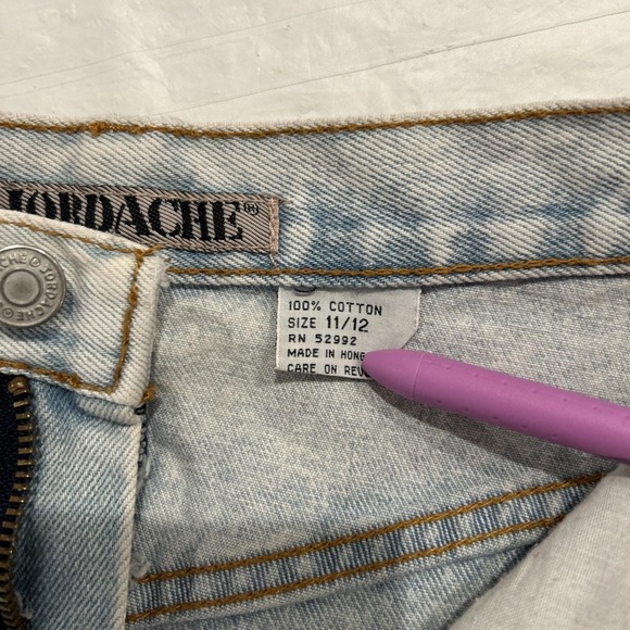 Vintage Jordache Acid Wash Denim Skirt Womens 11/12 High Waist Pencil Midi 90s - Picture 6 of 7